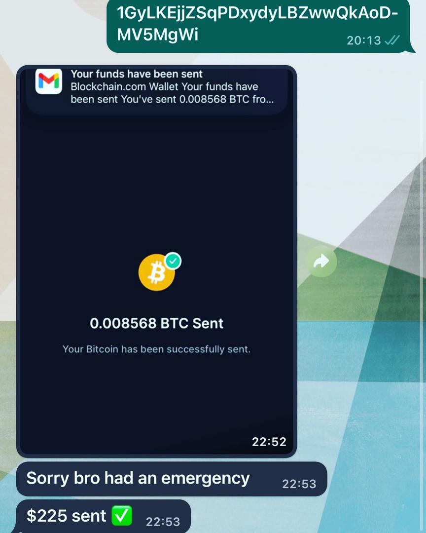 Trade conversation on WhatsApp